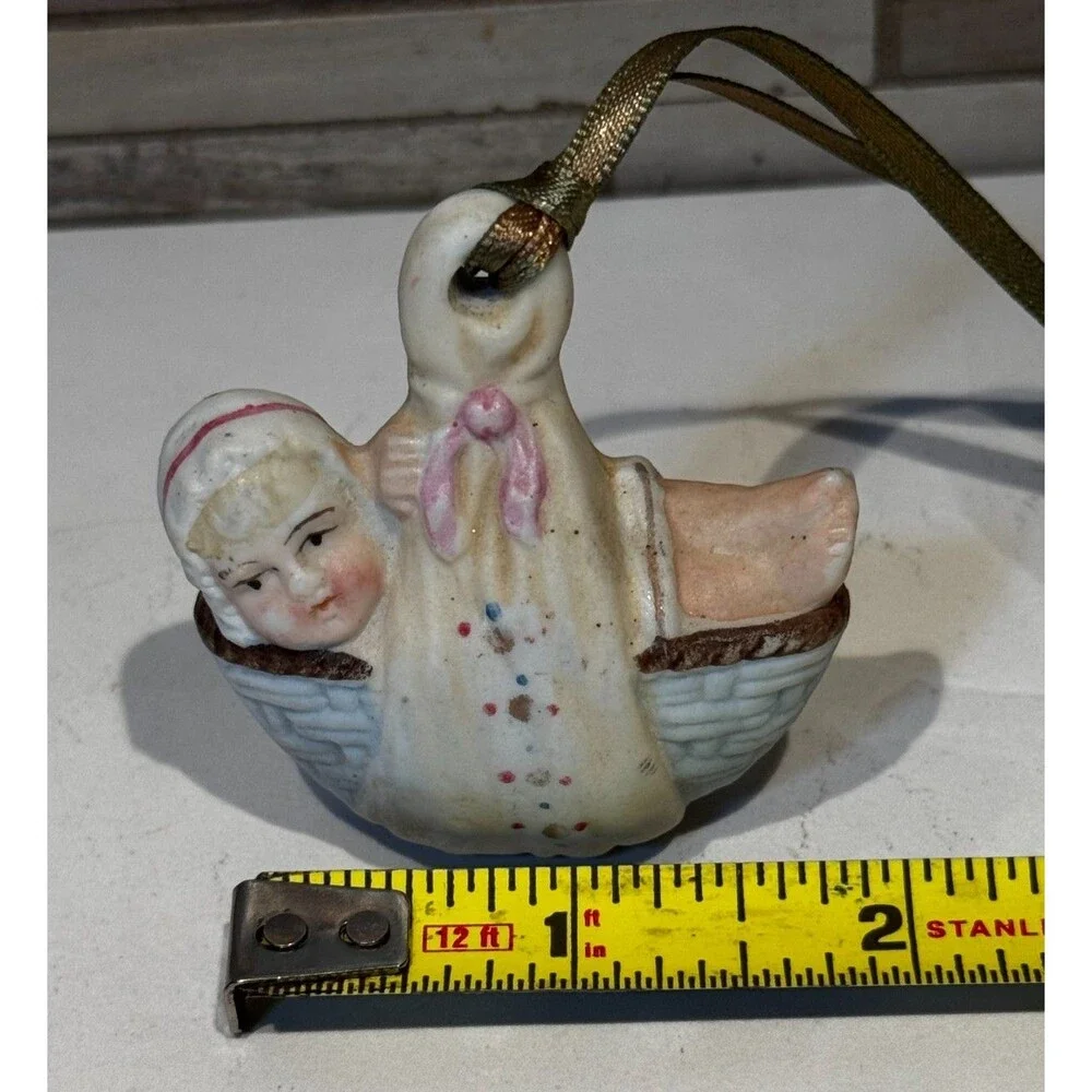 Vintage Bisque Porcelain Baby Figurine Ornament